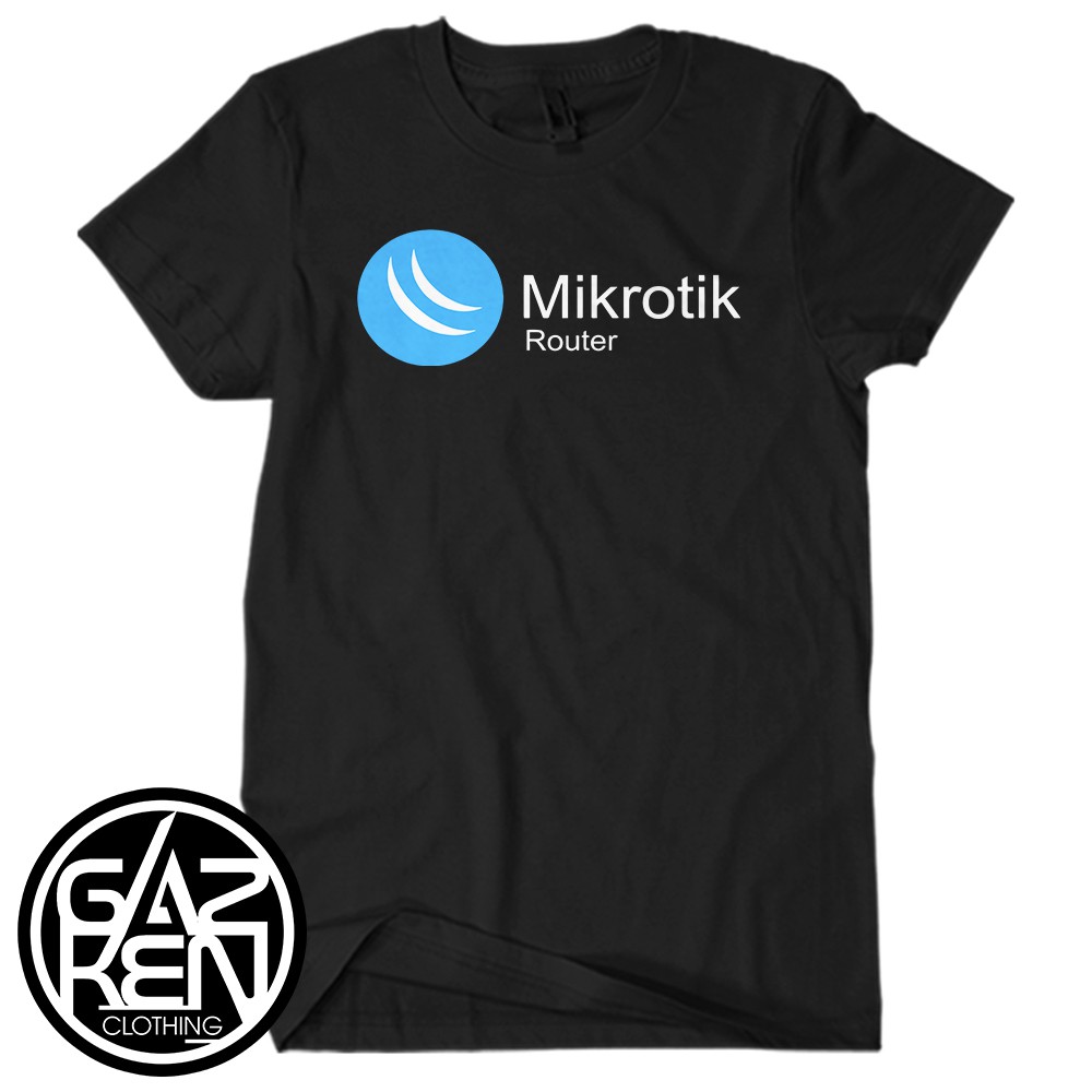 Jual Kaos Mikrotik Router Blue Logo Network Teknisi Jaringan Gazken ...