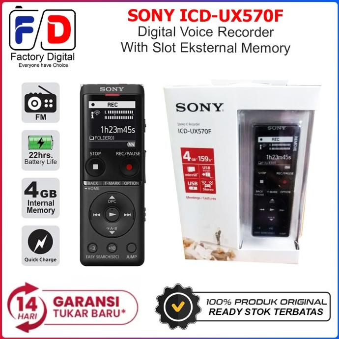 Jual Sony Icd Ux F Perekam Suara Sony Icd Ux F Voice Digital Recorder Shopee Indonesia