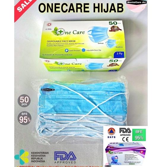 Jual [KODE BARANG 700] Masker Onecare Hijab 3ply tali kuat ORIGINAL ...