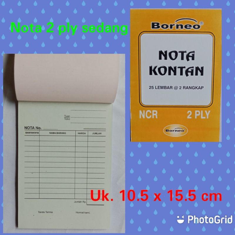 Jual NOTA BORNEO SEDANG / NOTA 2 PLY ECER / NOTA KONTAN 2 PLY NOTA ...