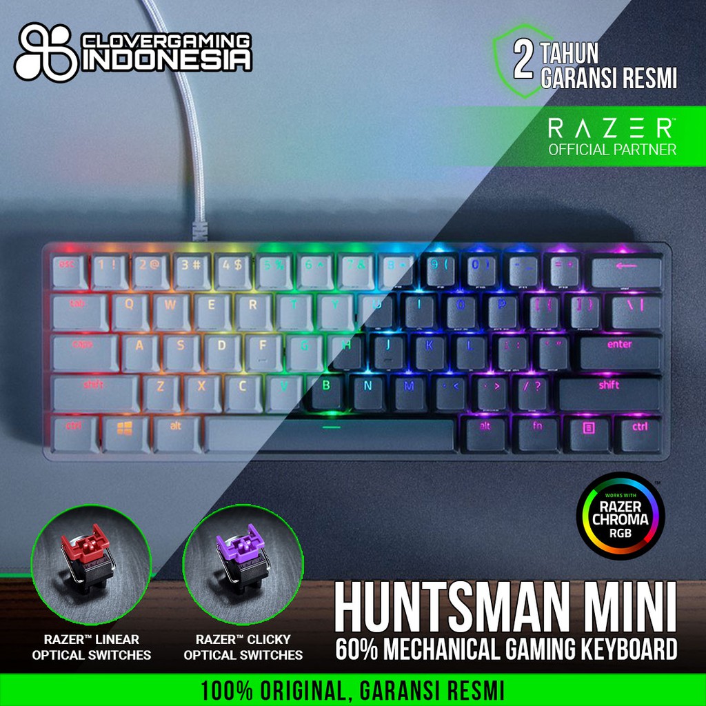 Jual Razer Huntsman Mini 60% - Mechanical Gaming Keyboard | Shopee ...
