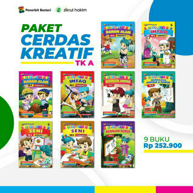 Jual Buku Pelajaran Paket Cerdas Kreatif TK A Dan TK B (6 & 9 Buku ...