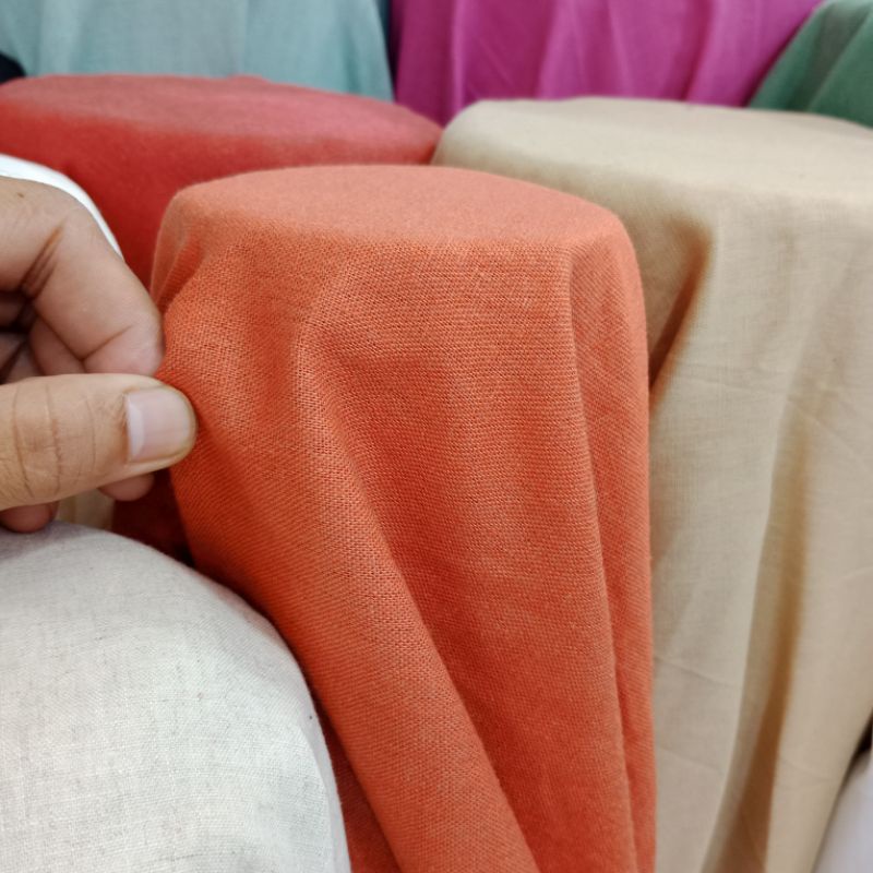 Jual Bahan Kain Katun Linen Barbis Per Meter Shopee Indonesia