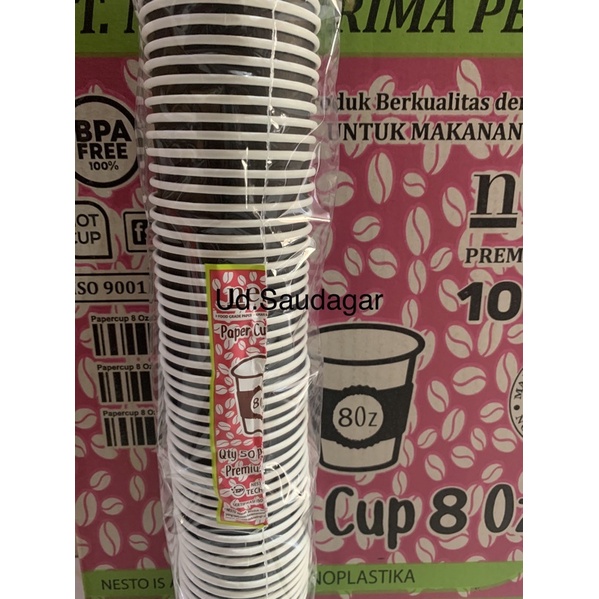 Jual Paper Cup Gelas Kopi Kertas Minuman Panas isi 50 Pcs | Shopee ...