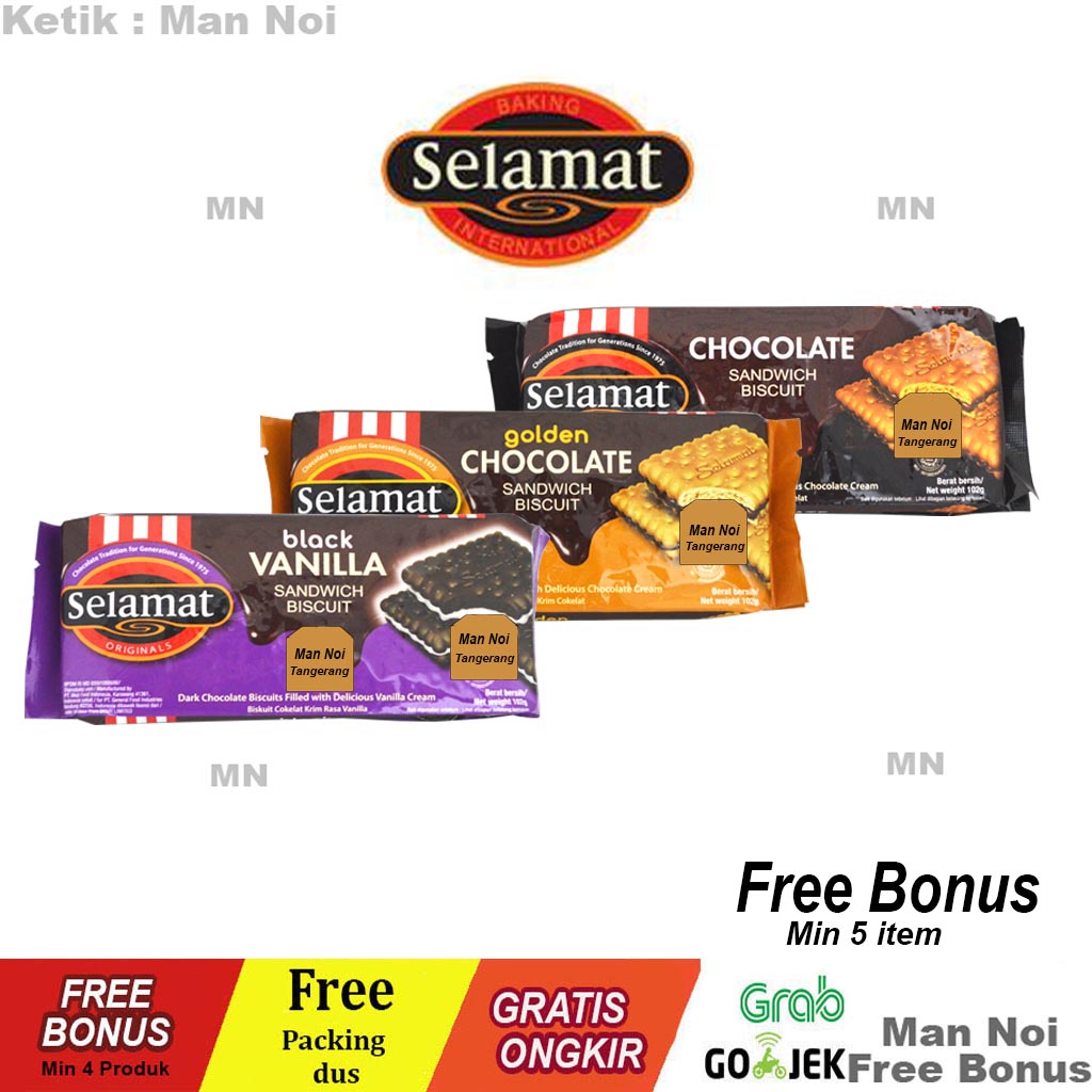Jual SELAMAT BISCUIT SANDWICH 102 GR BISKUIT RENYAH BERLAPIS KRIM