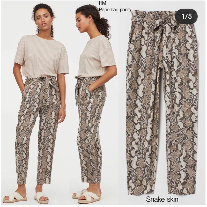 H&m snakeskin trousers best sale