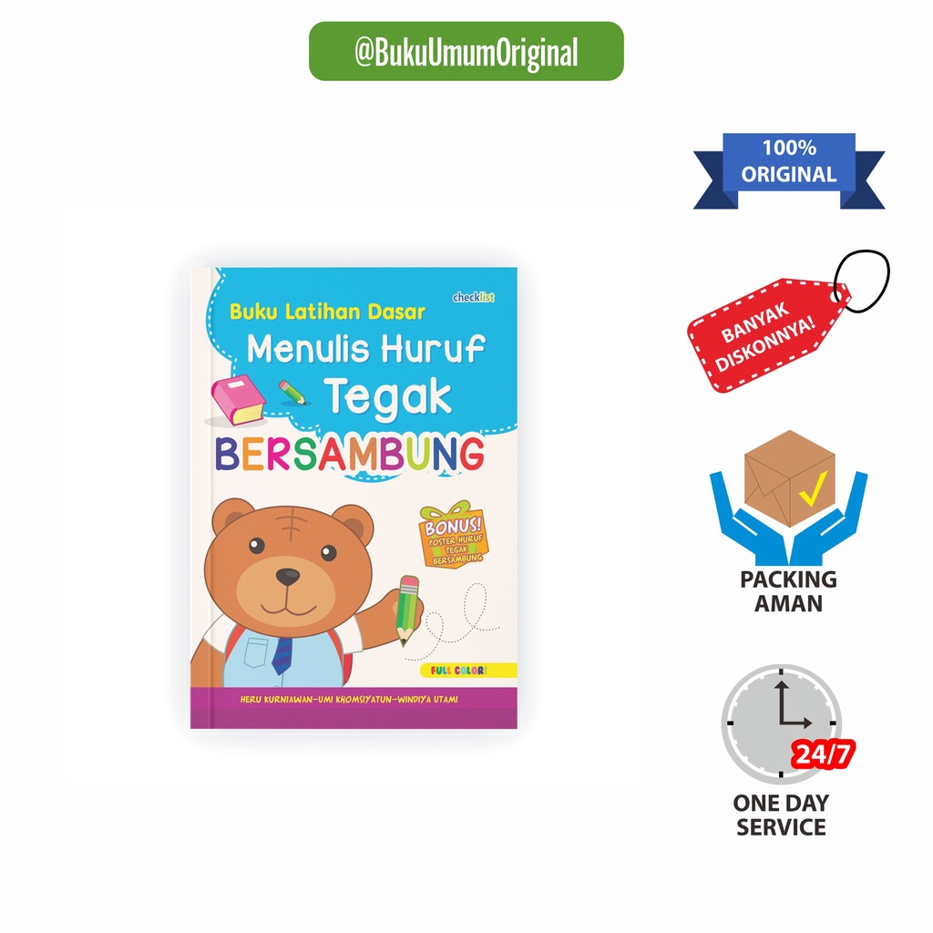 Jual Buku Latihan Dasar Menulis Huruf Tegak Bersambung | Shopee Indonesia