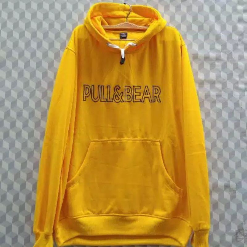 Hoodie pull and bear kuning hotsell