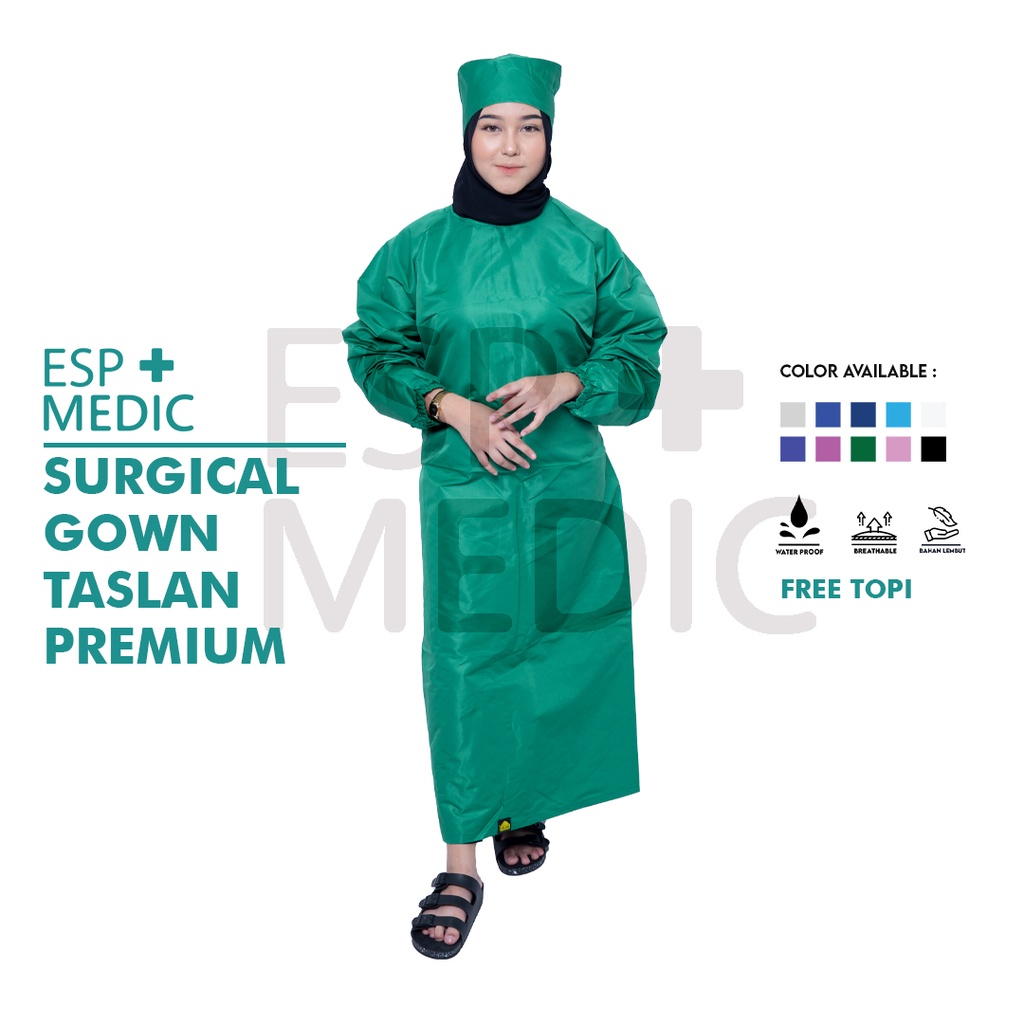 Jual Espmedic Apd Gown Surgical Gown Taslan Premium Baju Bedah