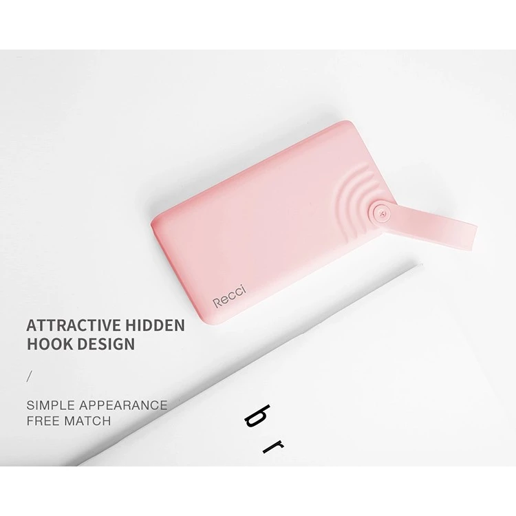 RECCI Hook Design Power Bank 10000mAh RPB-N07 Pink