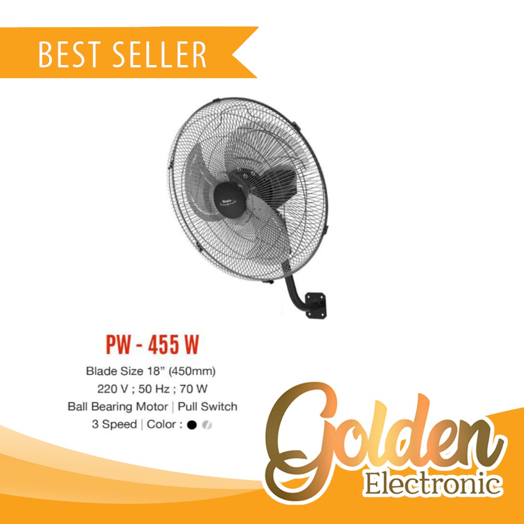 Jual Wall Fan Power Fan Kipas Angin Dinding Maspion Pw 455w Pw 455 W 18 Inch Shopee Indonesia 7272