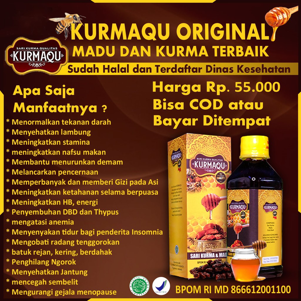 Jual Kurmaqu Sari Kurma Dan Madu Original Obat Sakit Maag Asam Lambung