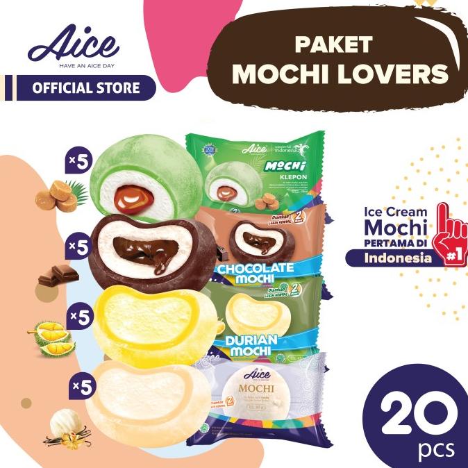 Jual Aice Ice Cream Paket Mochi Lovers Es Krim Eskrim Pcs Shopee Indonesia