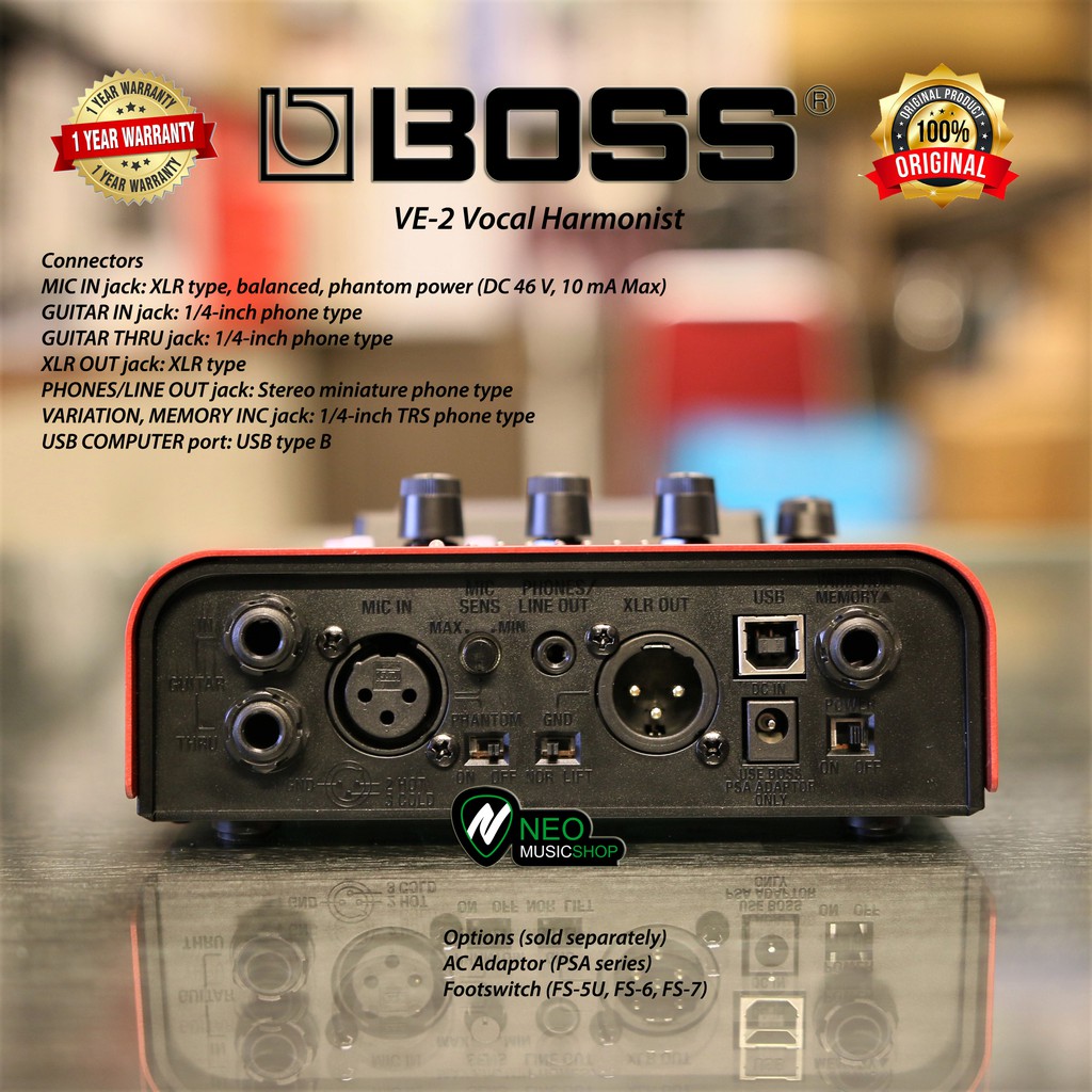 Jual Boss VE2 Vocal Harmonist Effects Processor Stompbox | Shopee Indonesia