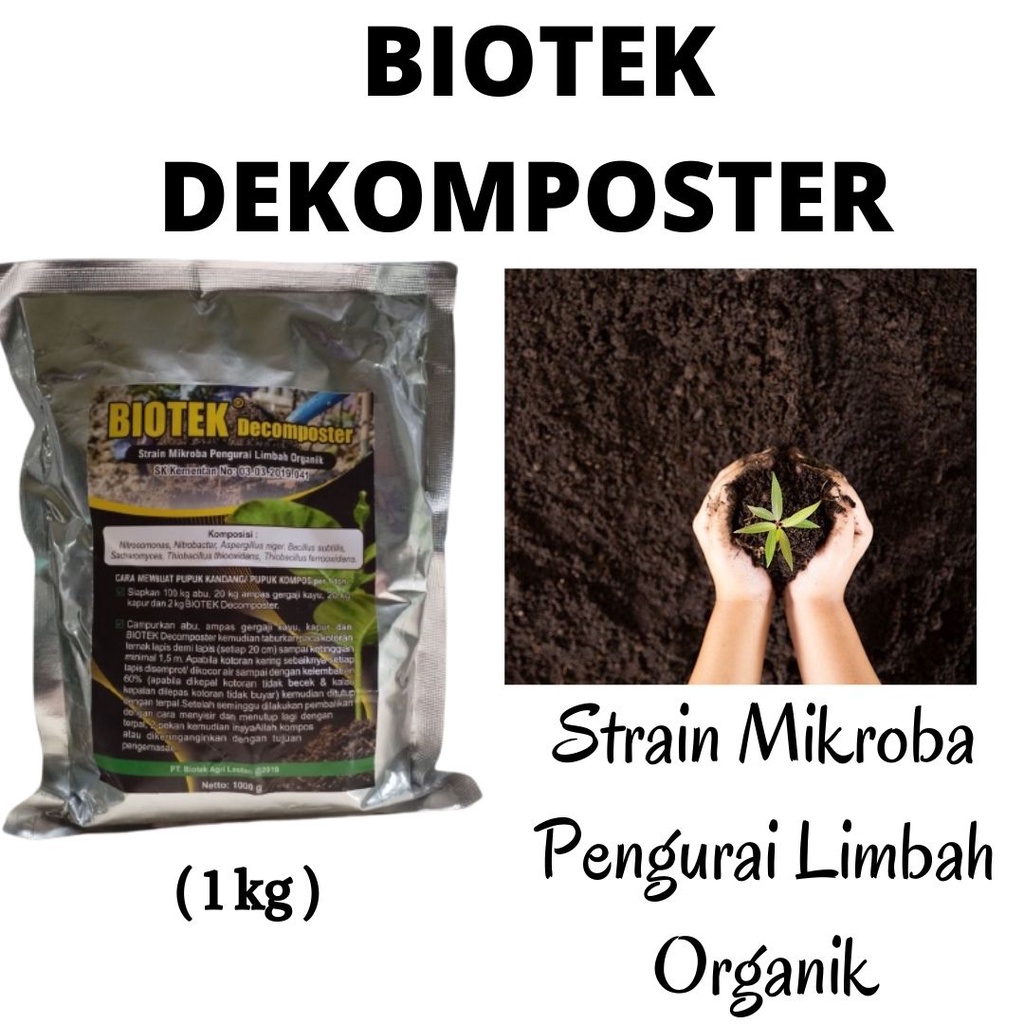 Jual BIOTEK DECOMPOSER Bakteri Pembenah Tanah Dekomposer Probiotik Pembuat Kompos Lebih Cepat