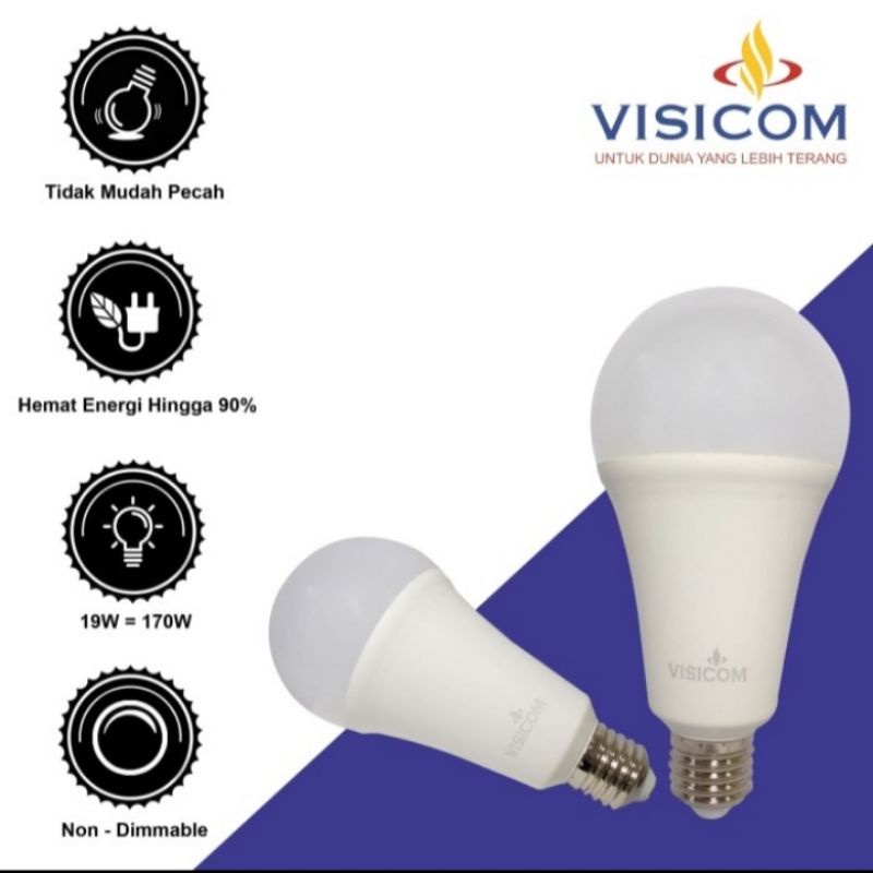 Jual LAMPU LED BULB 19WAT 19WATT VISICOM HB | Shopee Indonesia