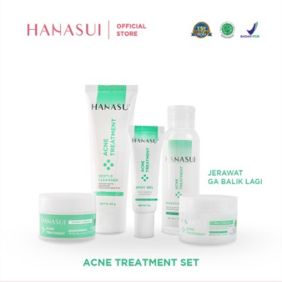 Jual Bpom Hanasui Acne Treatment Day Cream Night Cream Toner Cleanser Skin Care