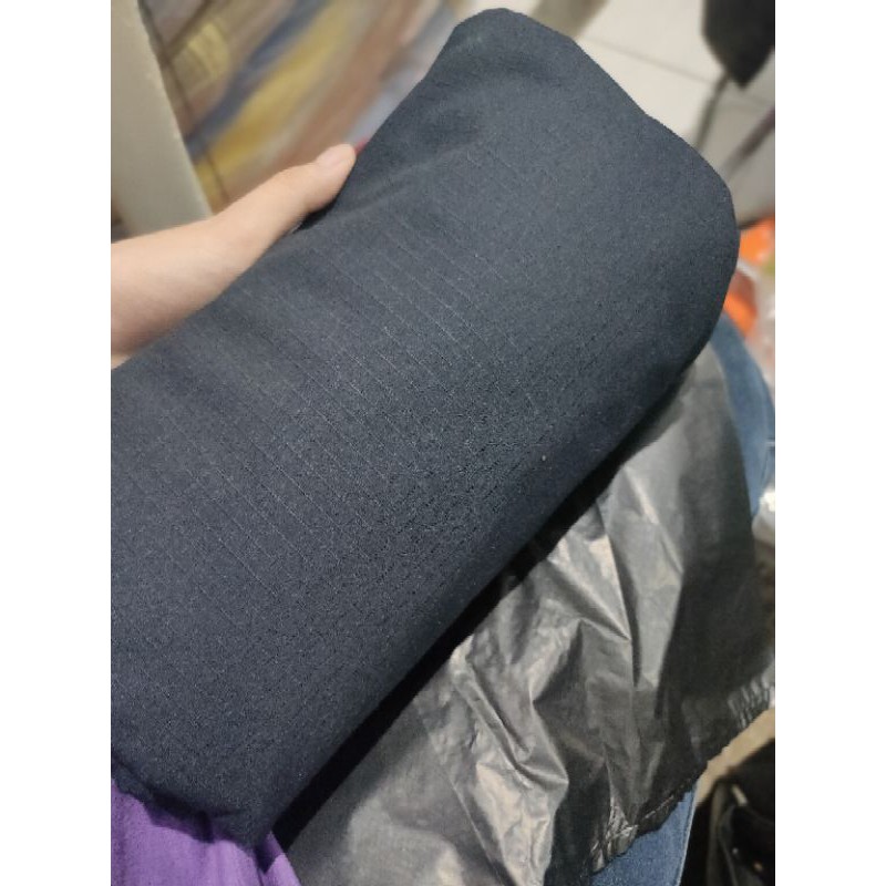 Jual bahan kain ripstop ripstok navy TR Super Premium dongker gulungan ...