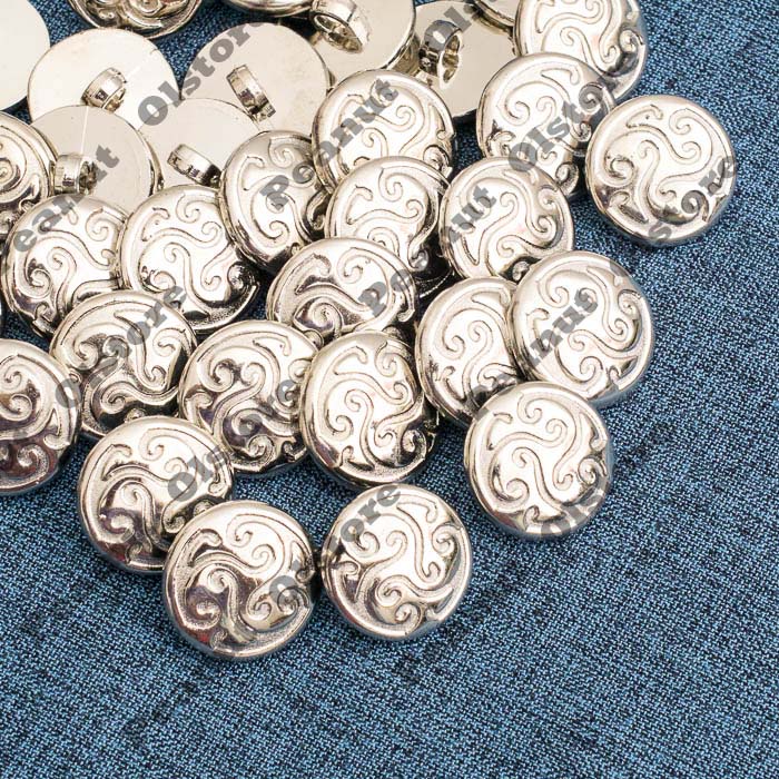 Jual ( Harga per biji ) Kancing 1,8cm perak / silver fern | Shopee ...
