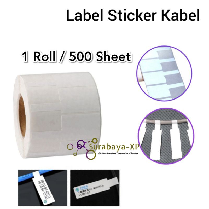Jual Label Sticker Kabel Model Ties 1 Roll 500 Sheet | Shopee Indonesia