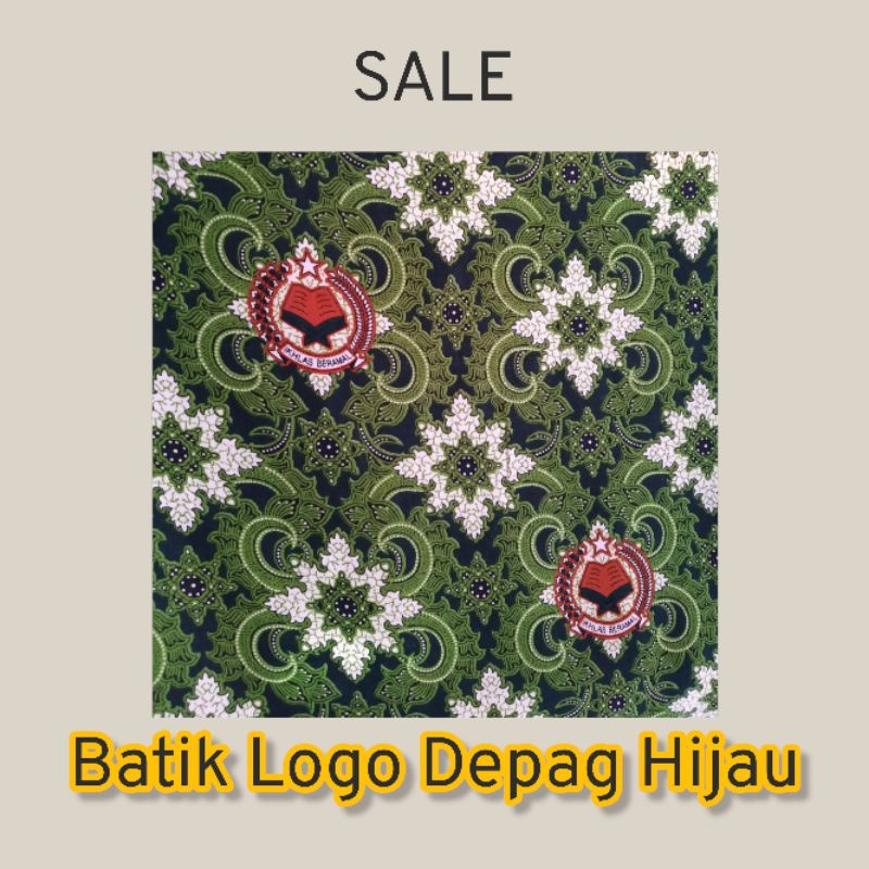 Jual Batik Sekolah Logo Depag Warna Hijau Shopee Indonesia