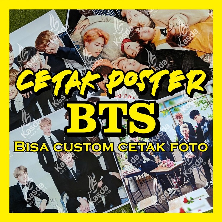 Jual CETAK POSTER BTS (BISA CUSTOM FOTO) | Shopee Indonesia