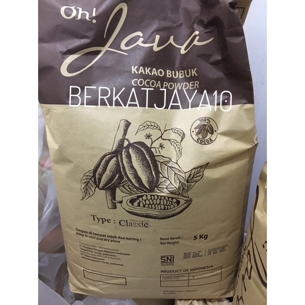 Jual Oh! Java Classic Cocoa Powder Bubuk Coklat Kakao kemasan asli 5kg ...
