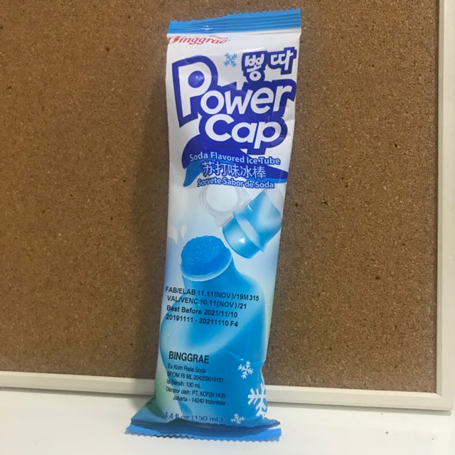 Jual Binggrae Power Cap Soda Flavored Ice Tube 130ml / Power Cap