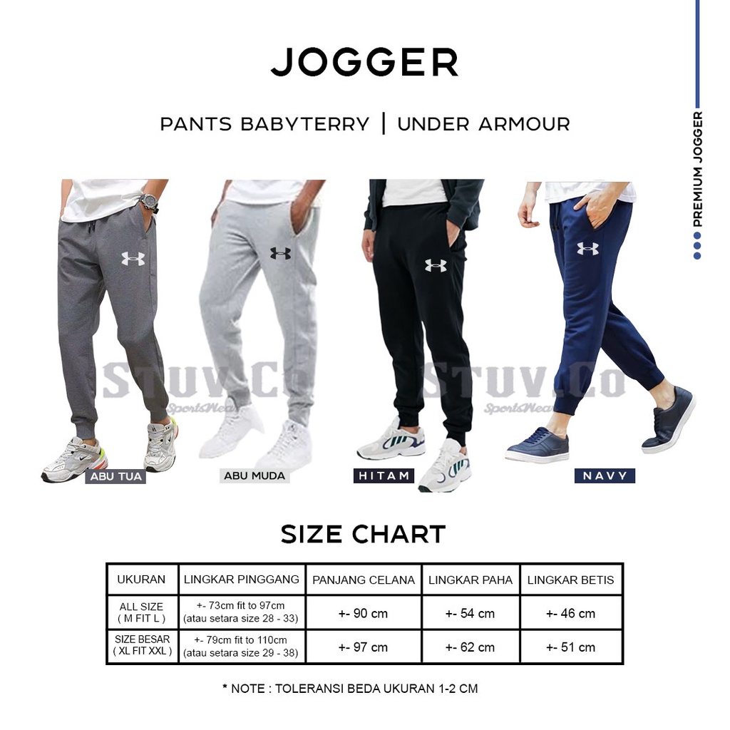 CELANA JOGGER PANTS PANJANG SWEATPANTS TRAINING LATIHAN OLAHRAGA PRIA WANITA