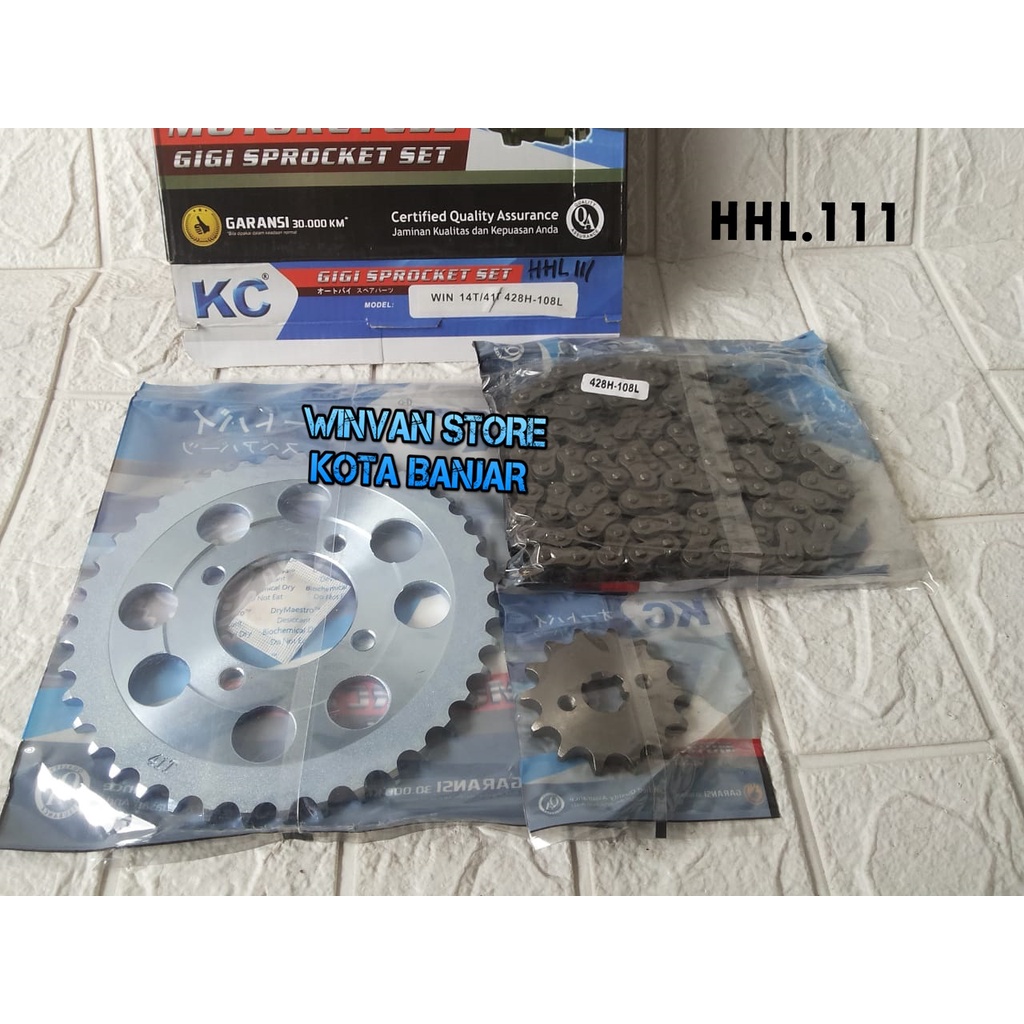 Jual GEAR SET GIR DEPAN GIR BELAKANG RANTAI HONDA WIN GIR DEPAN 14T ...