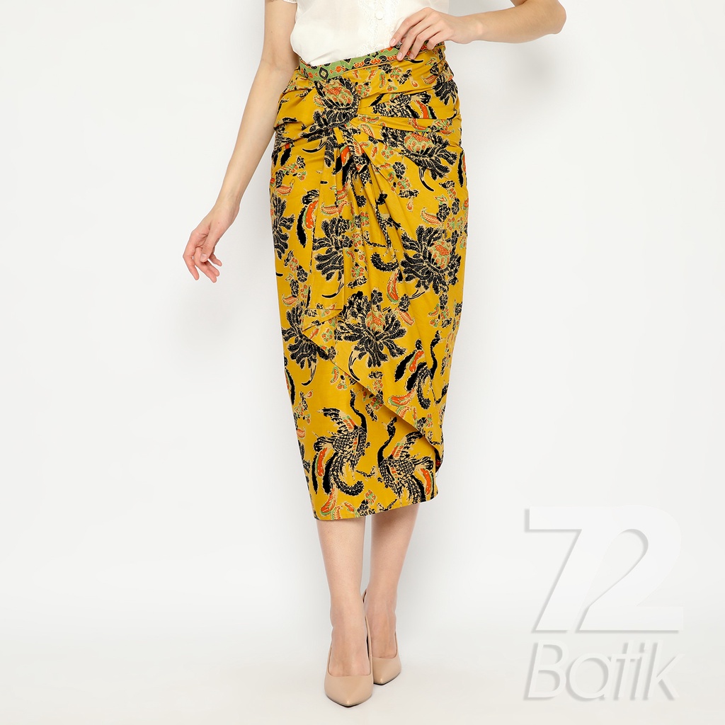 Jual ROK LILIT BATIK Skirt Kebaya Instan Modern Wanita Warna Kuning ...