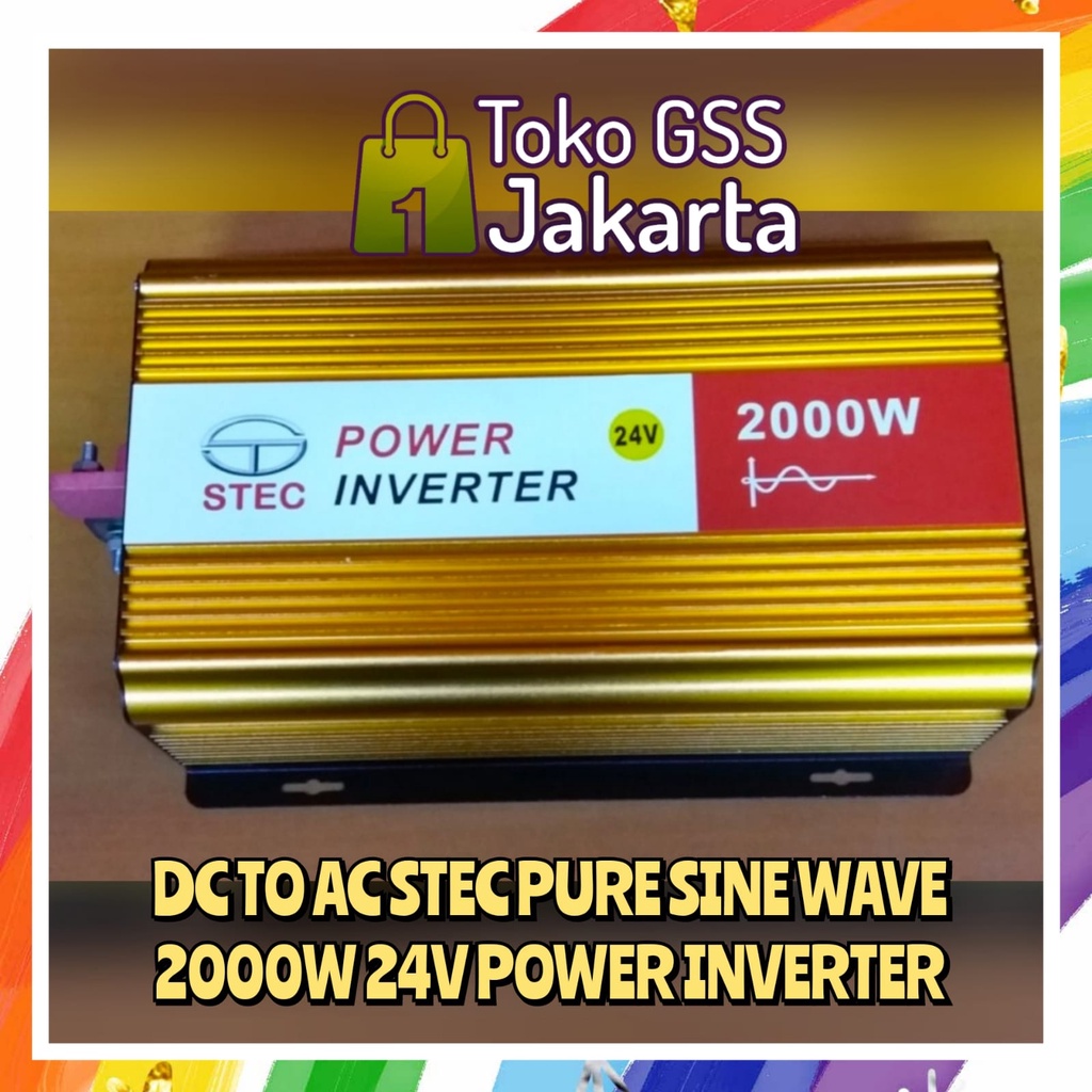 Jual DC TO AC STEC PURE SINE WAVE 2000W 24V POWER INVERTER | Shopee ...