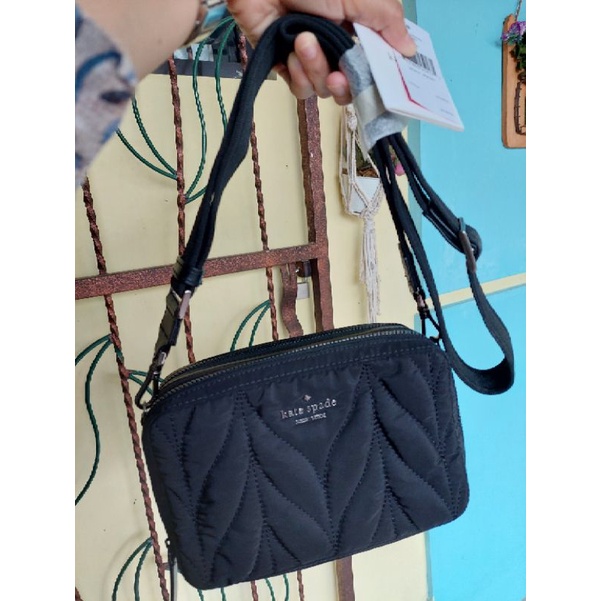 Jual Kate Spade Double Zip Camera Bag Ellie Black New With Price Tag