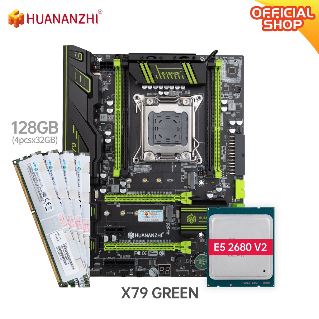 Jual PREORDER HUANANZHI X79 GREEN 2.49 X79 motherboard with Intel XEON ...
