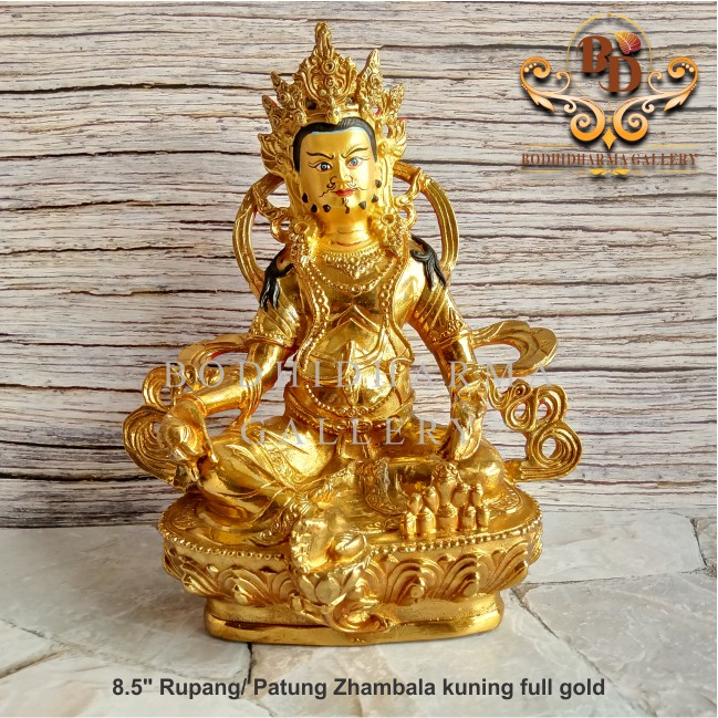 Jual Patung Rupang Arca Logam Zhambala Kuning Full Gold 8.5 inch ...