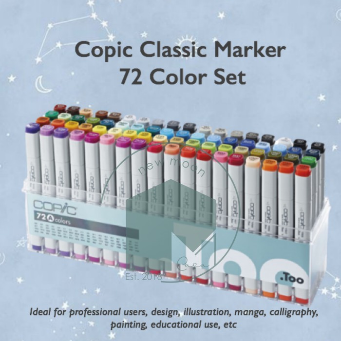 Jual Copic Marker Set 72 Set A B C Classic Spidol Gambar Warna ...