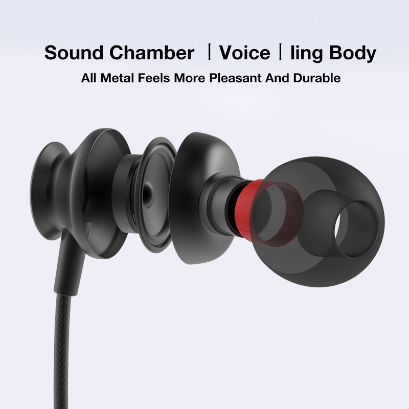Jual MOXOM Magnetic Woven Volume Control Earphone 4D Sound 1 Meter MX ...