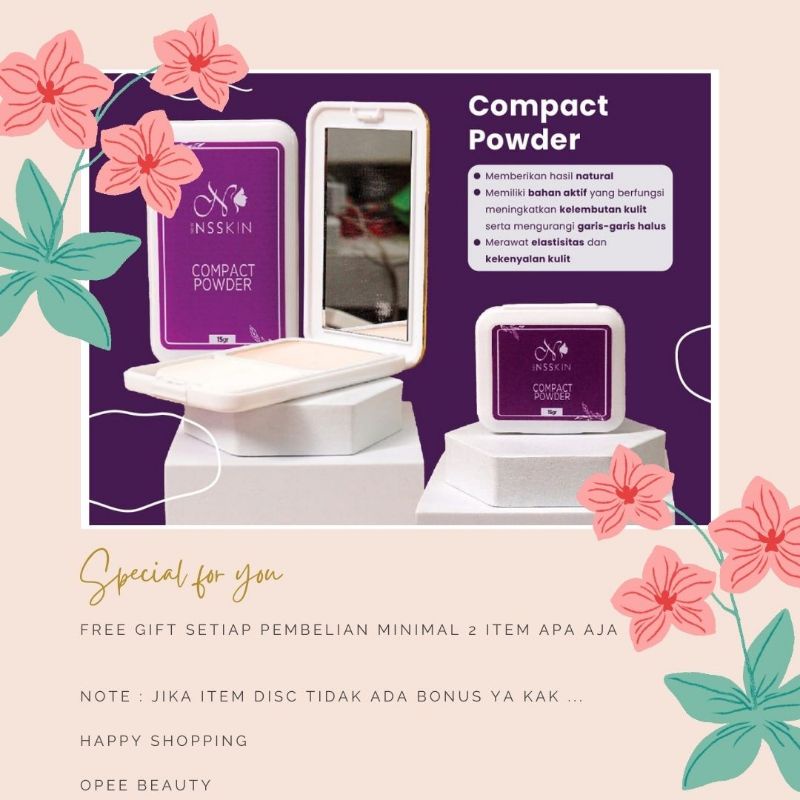 Jual ( COD ) BELI 1 GRATIS 1 COMPACT POWDER NEW NSSKIN | Shopee Indonesia