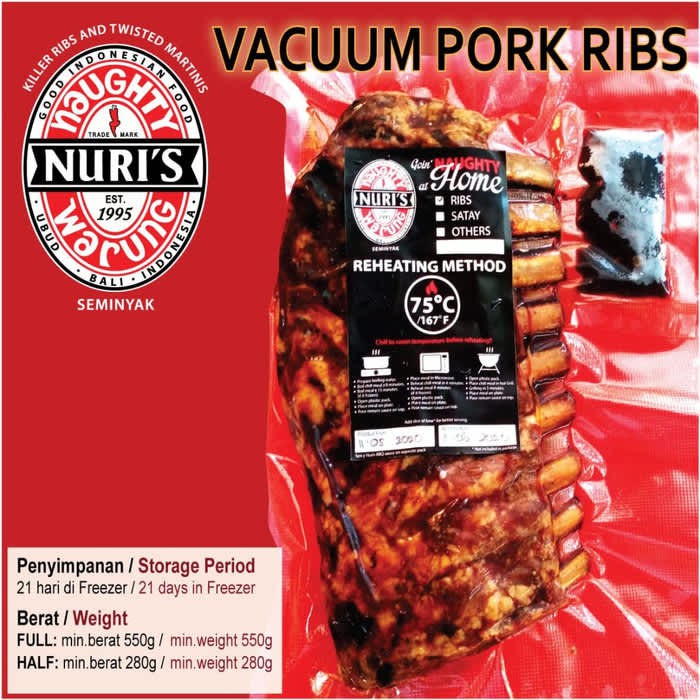 Jual Naughty Nuri's Pork Ribs matang FULL SLAB 1pack | Shopee Indonesia