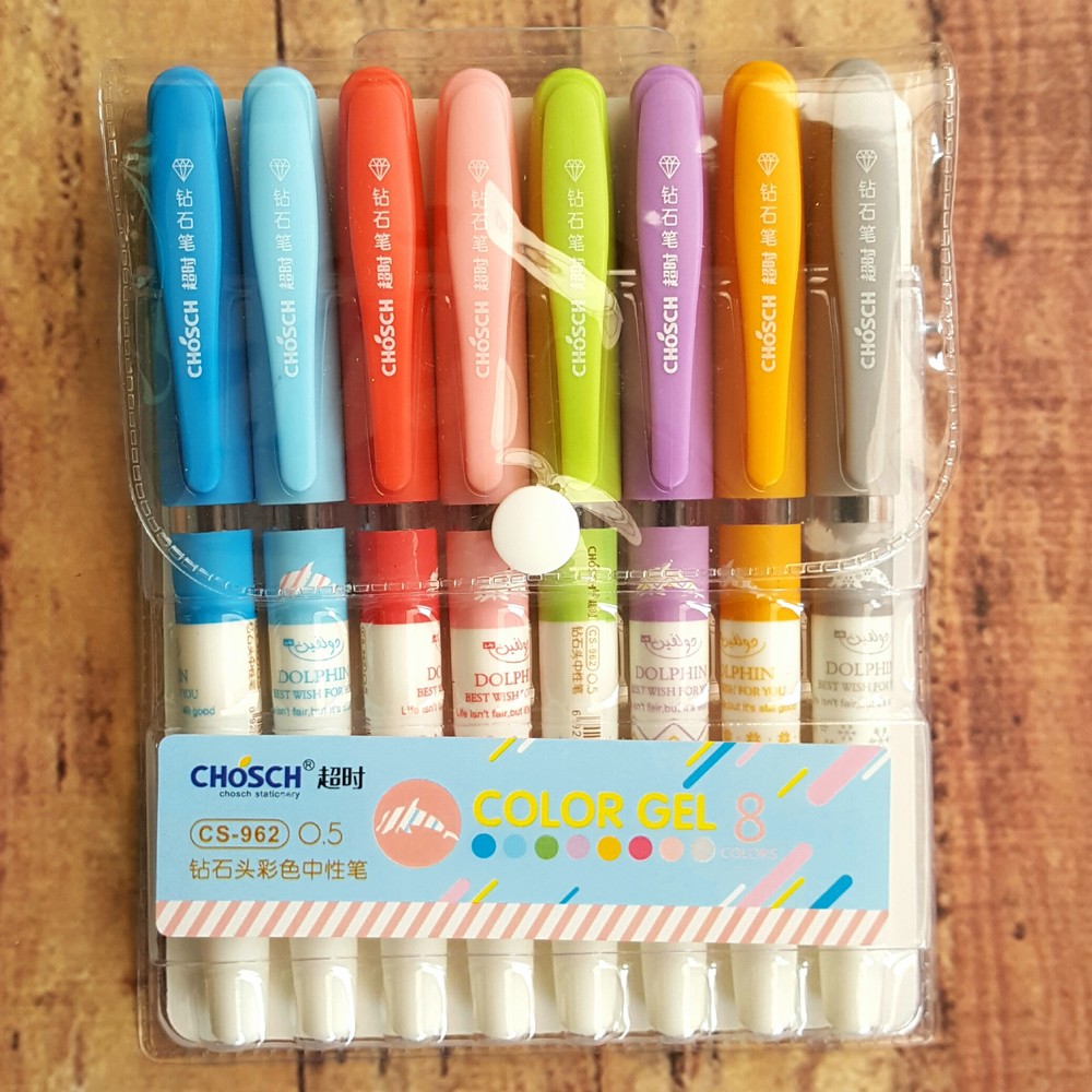 Jual Pen Gel Chosch Tinta 8 Warna 0.5mm | Shopee Indonesia