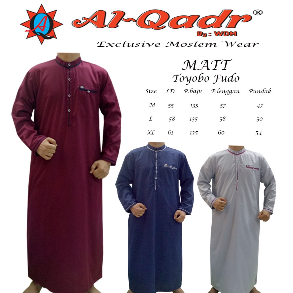 Jual Jubah Gamis Pria Dewasa Baju Koko Pria Al Qadr Ab Al Kahfi Bareno