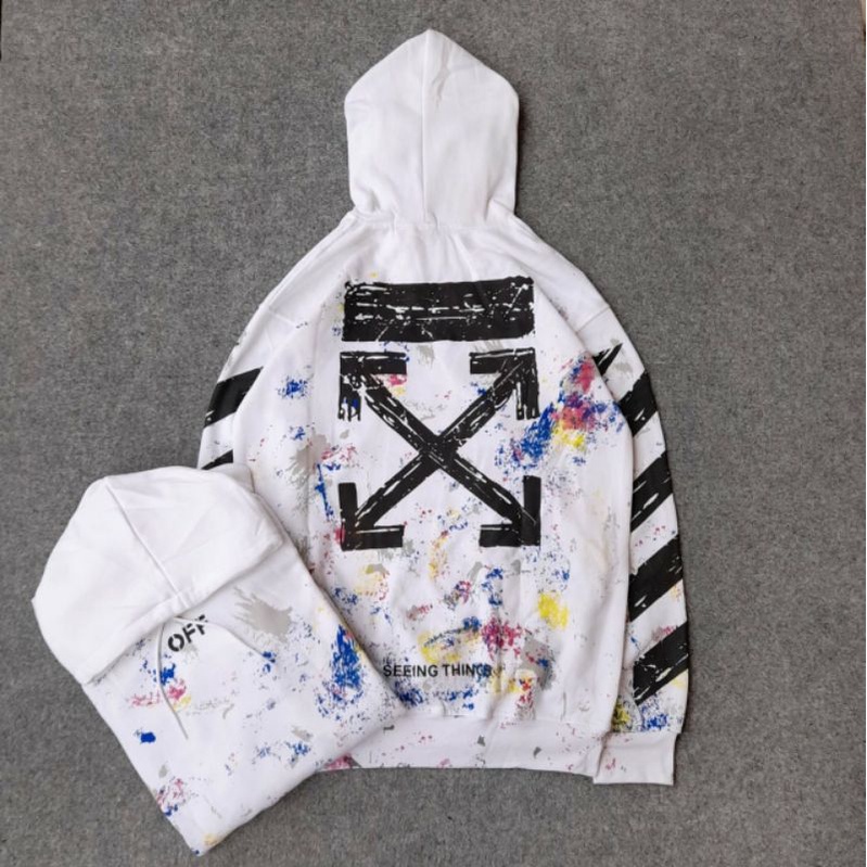 Hoodie off best sale white harga