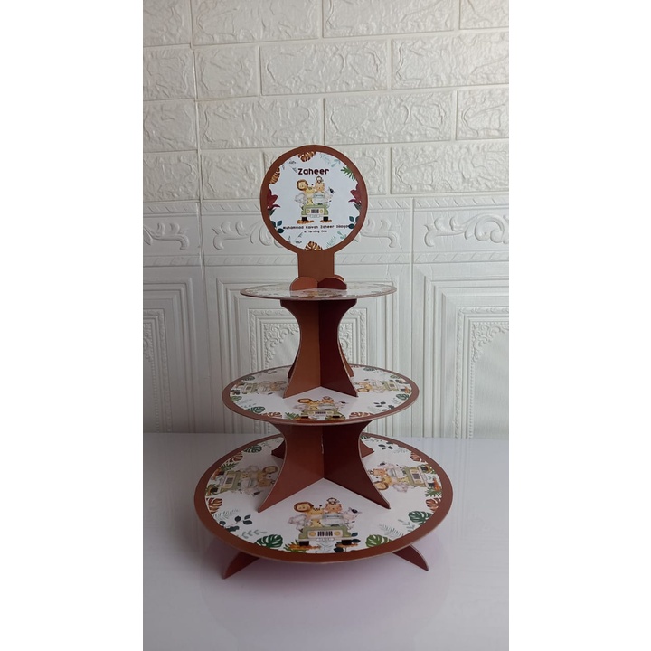 Jual cupcake stand jungle / cupcake tier jungle / cupcake stand custom