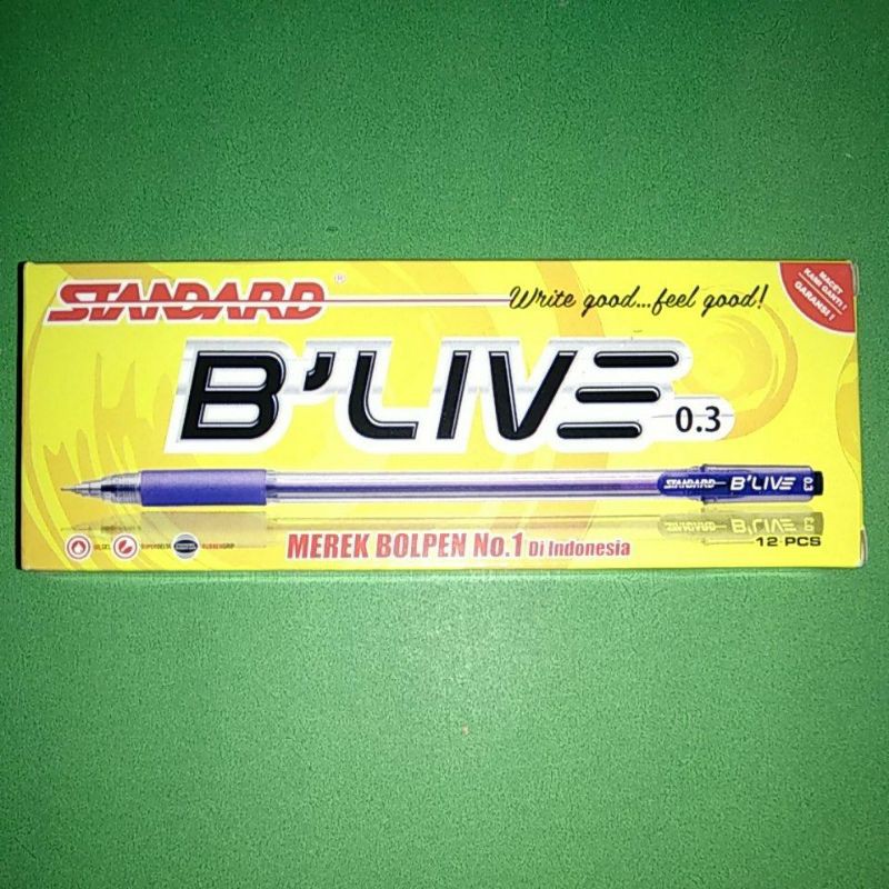 Jual Pulpen Standard B'Live Isi 12 ( Kemasan / Pak) | Shopee Indonesia