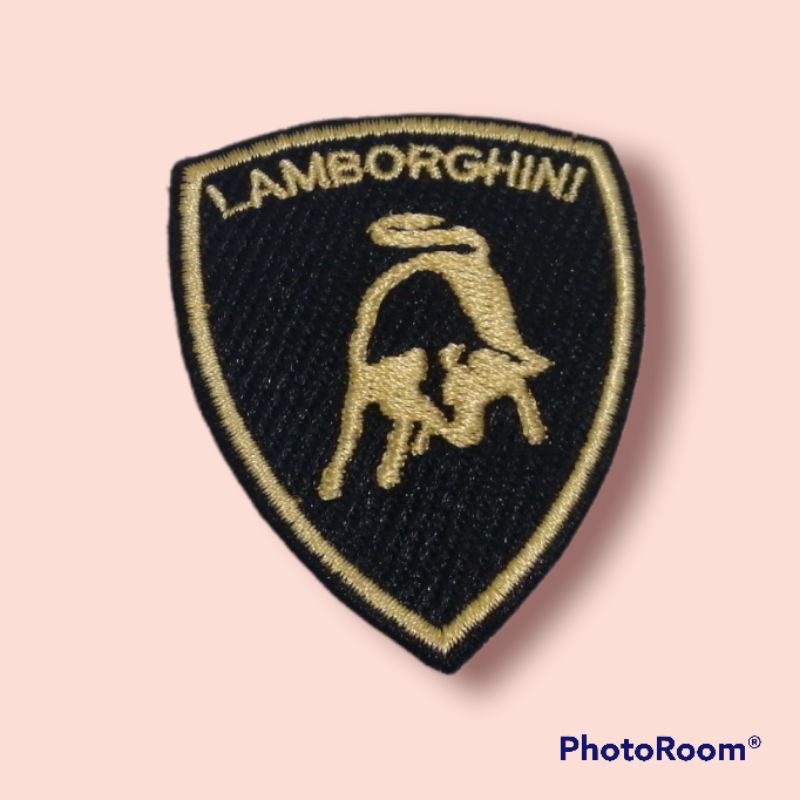 Patch Brodé Lamborghini - Écusson Thermocollant Ou à Coudre - Déco Vêtement, Sac, Casquette