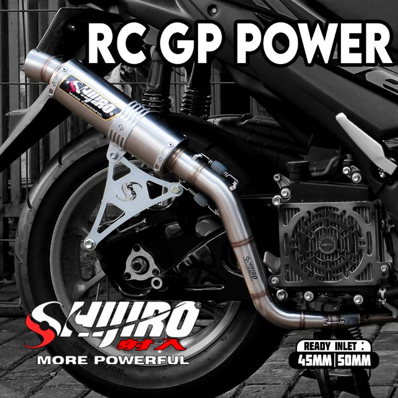 Jual Knalpot Shijiro Racing type RC GP POWER for AEROX N-MAX VARIO PCX ...