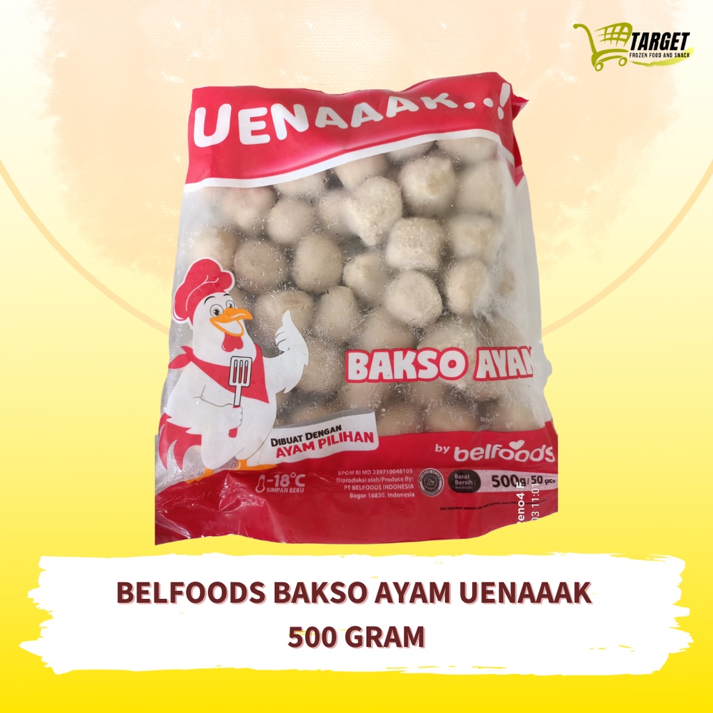 Jual BELFOODS BAKSO AYAM UENAAAK 500 GRAM, BAKSO AYAM ISI 50 PCS ...