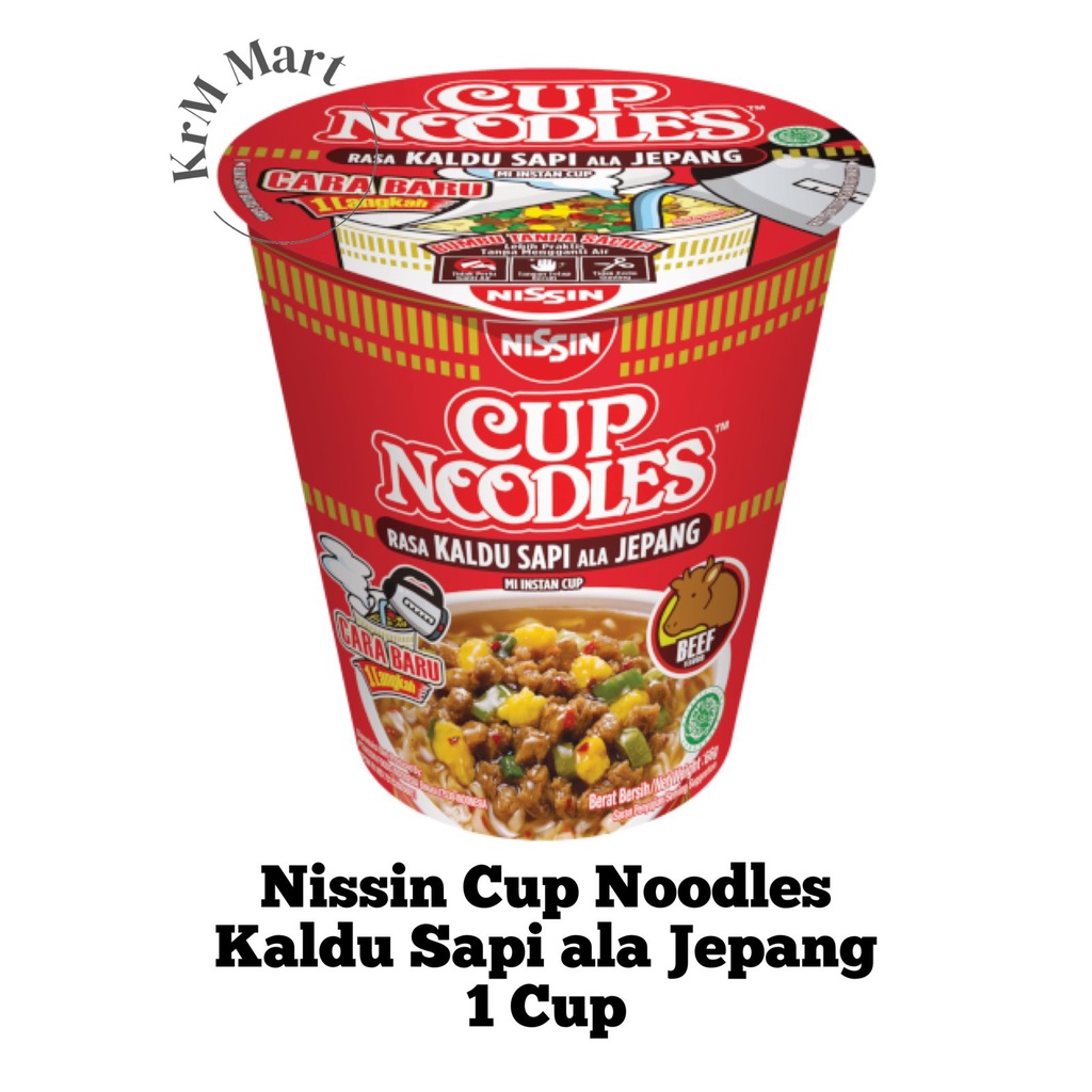 Jual Nissin Cup Noodles Kaldu Sapi Ala Jepang Noodle Mie Mi Instan Beef Shopee Indonesia