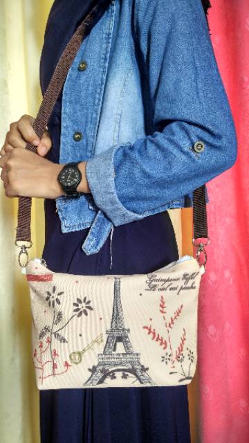 Jual Tas Selempang Kanvas Suede Cluster Garcia Modernland Cipete Pinang  Tangerang