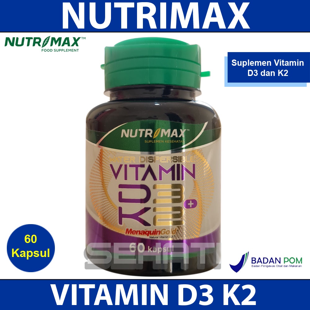 Jual Nutrimax Vitamin D3 K2 60 Caps Vit D 400iu K 40 Mcg 400 Iu 40mcg Shopee Indonesia 3748